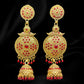 Gold and Red Super Sun Jhumkas