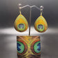 Shimmer Peacock Feather Dangles & Bracelet
