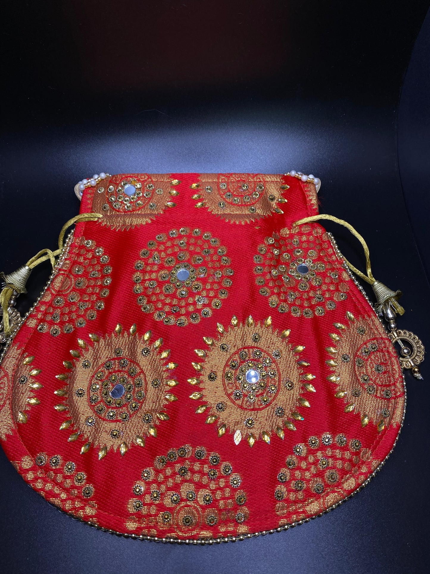 Red Dazzling Desi Purse