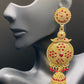 Gold and Red Super Sun Jhumkas