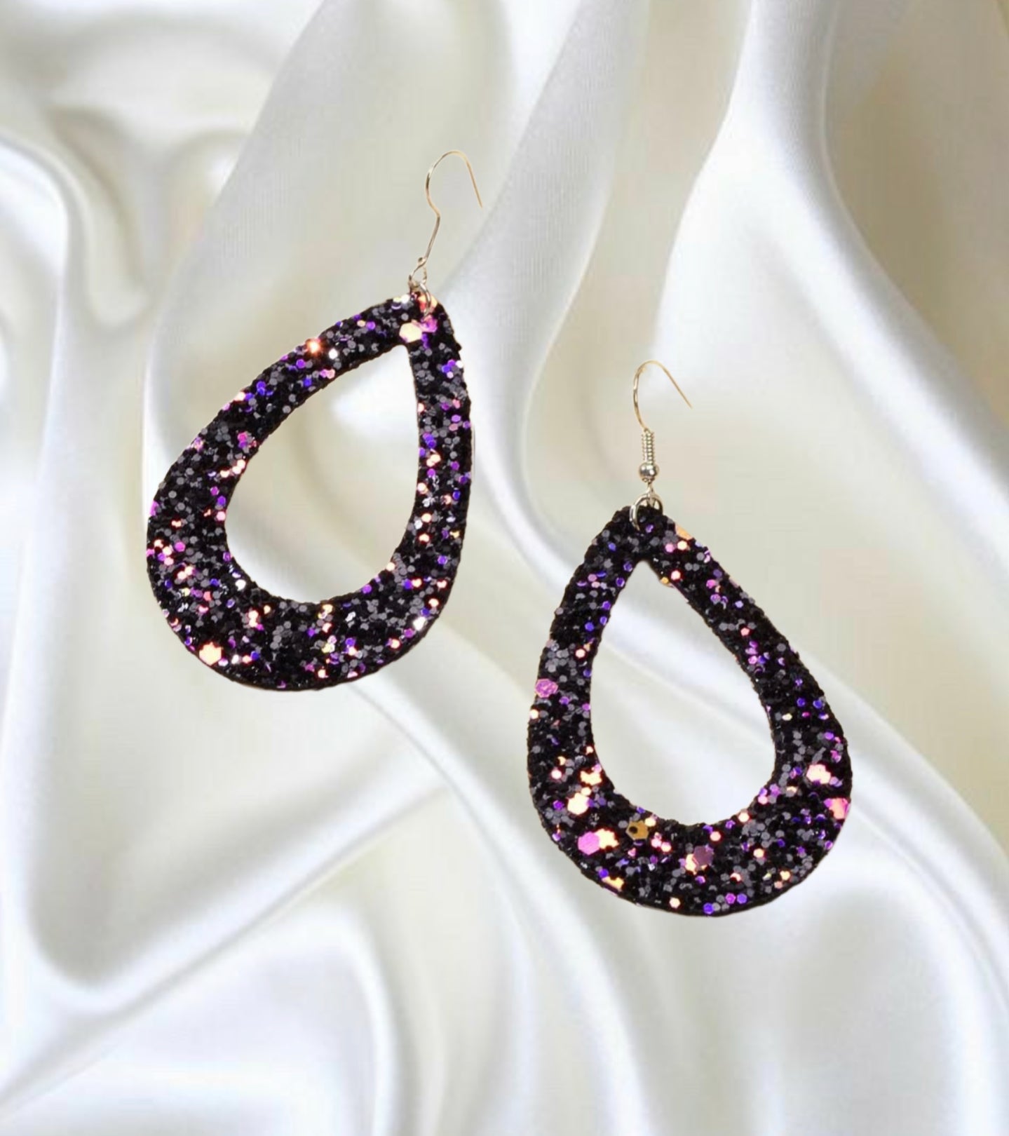 Black & Pink Sequin Dangles