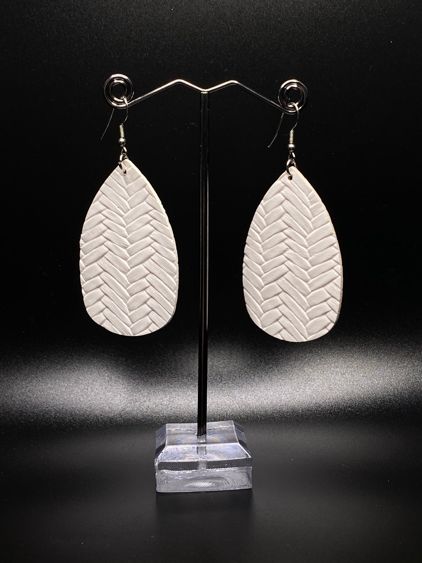 White Patterned Dangles