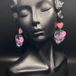 Pink Skull Dangles
