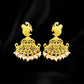 Golden White Shining Peacock Dangles