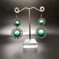Double Turquoise Round Dangles