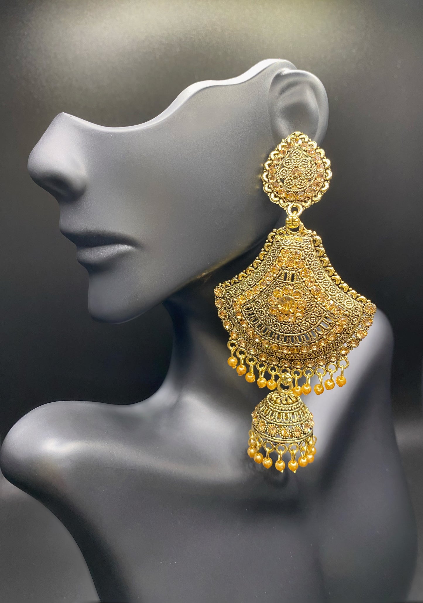 Gold Rainfall Jhumkas