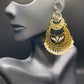 3 Tiered B&W Pearl Dangles