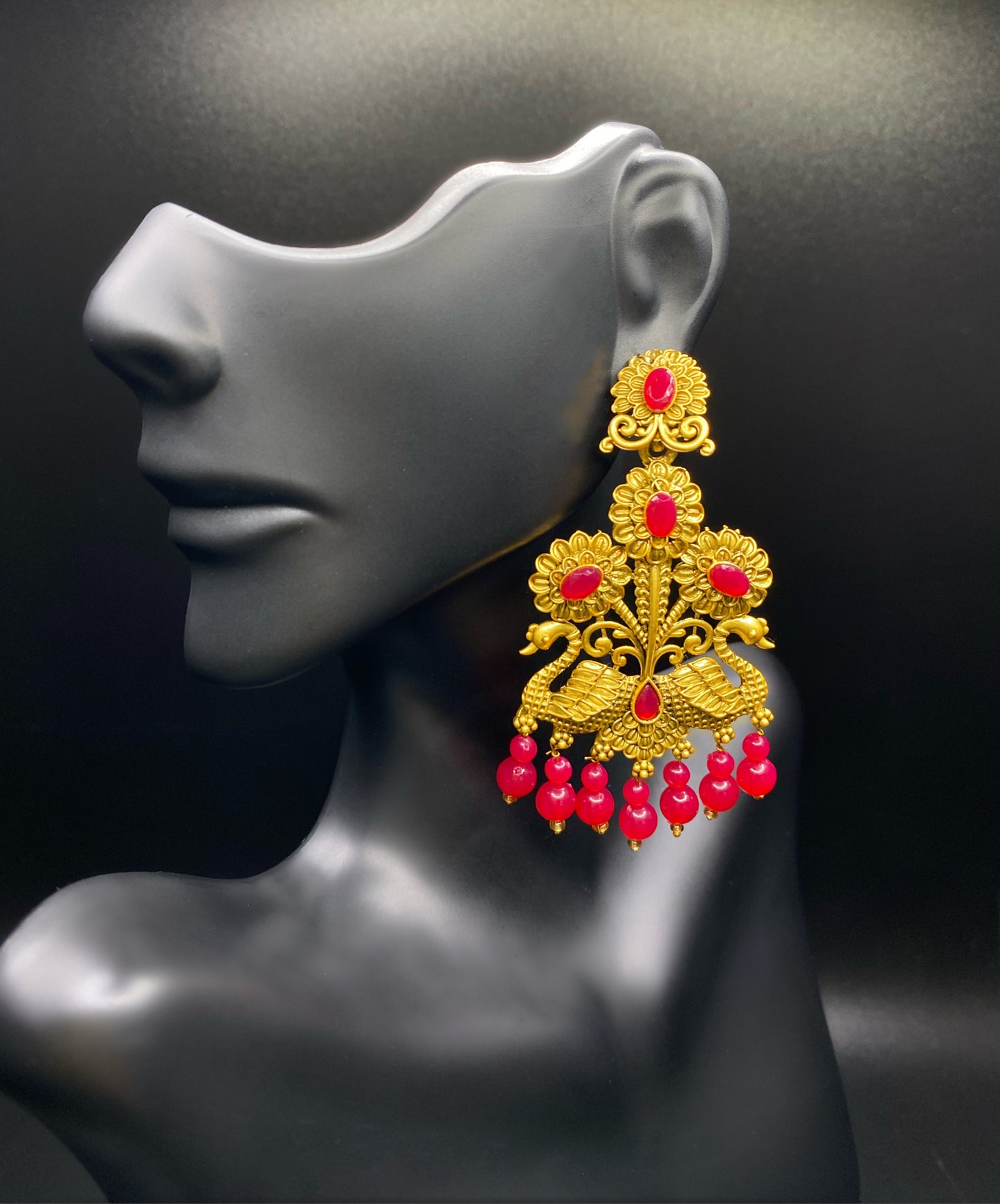 Golden Fierce Red Dangles