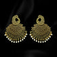 Golden Feathery Peacock Dangles