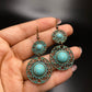 Double Turquoise Round Dangles