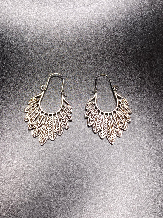 Feathers of Silver Dangles