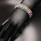 Silver Sparkles of Colors Bracelet