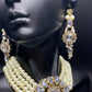 Pearl & Silver Necklace & Earrings Set