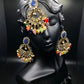 Multicolor Flower Hoop Tikka & Earrings Set