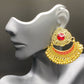 Red Fan Pearl Dangles