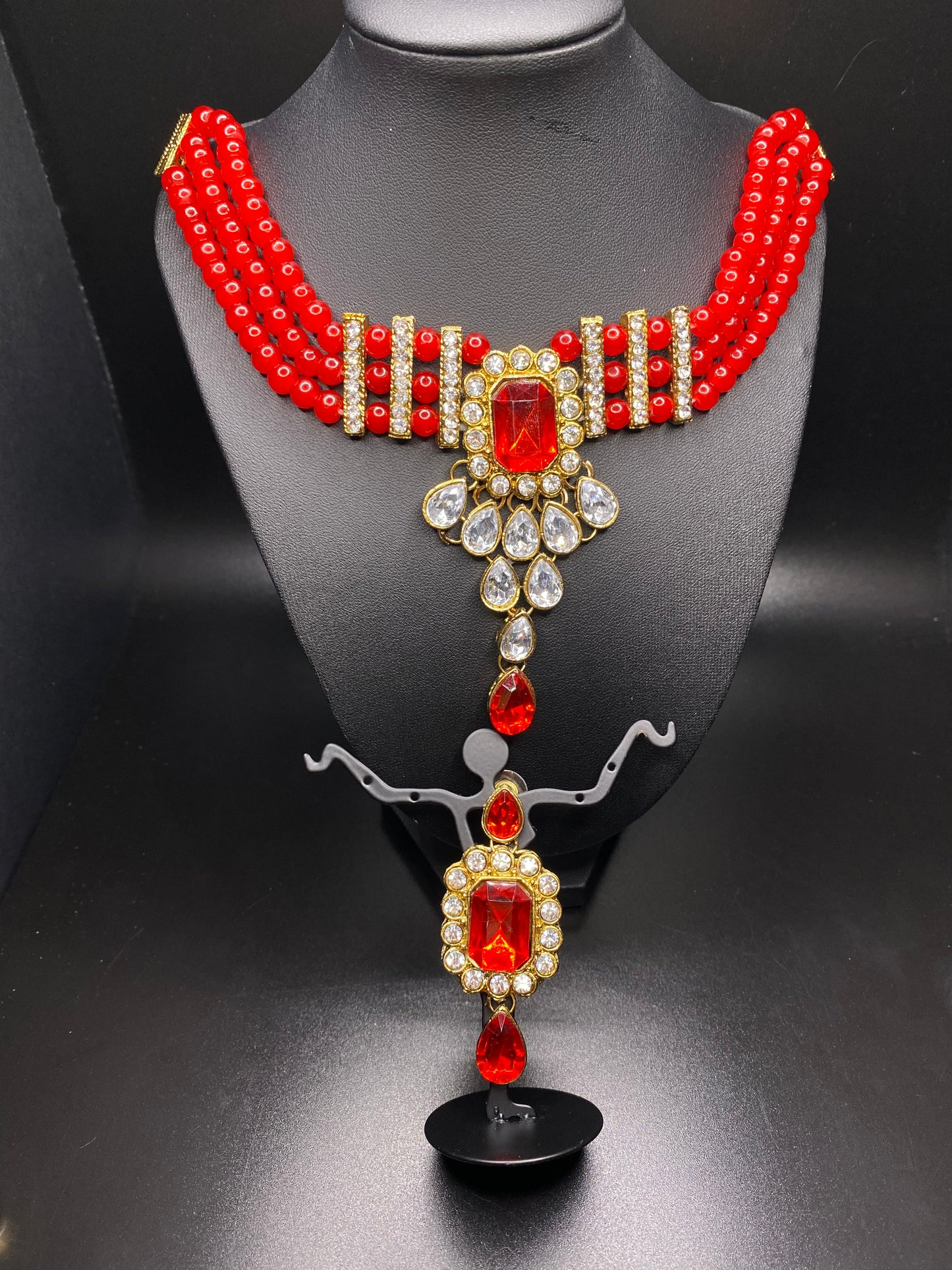 Ruby Reds Necklace & Earrings Set