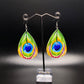 Peacock Feather Dangles