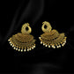 Golden Feathery Peacock Dangles