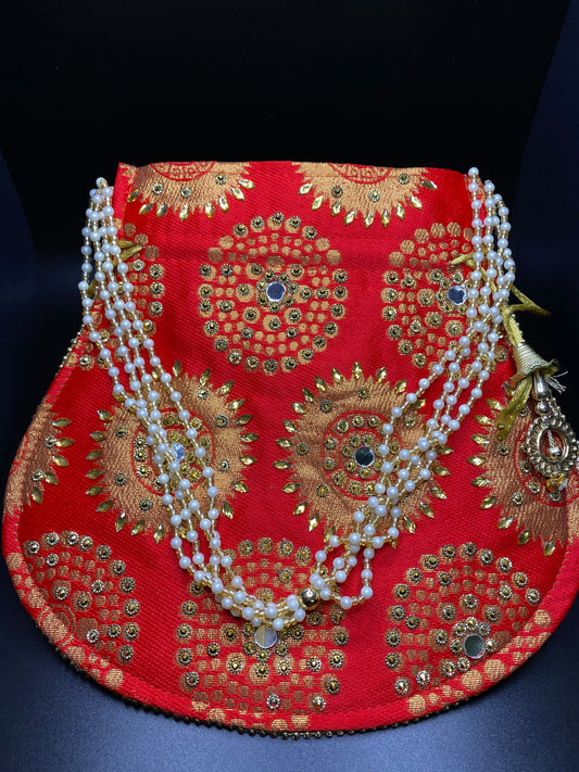 Red Dazzling Desi Purse