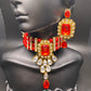 Ruby Reds Necklace & Earrings Set