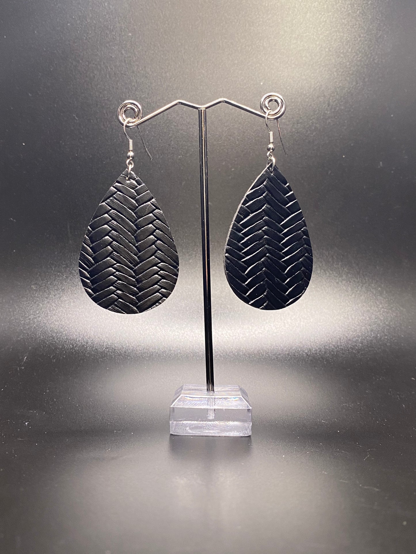 Black Patterned Dangles