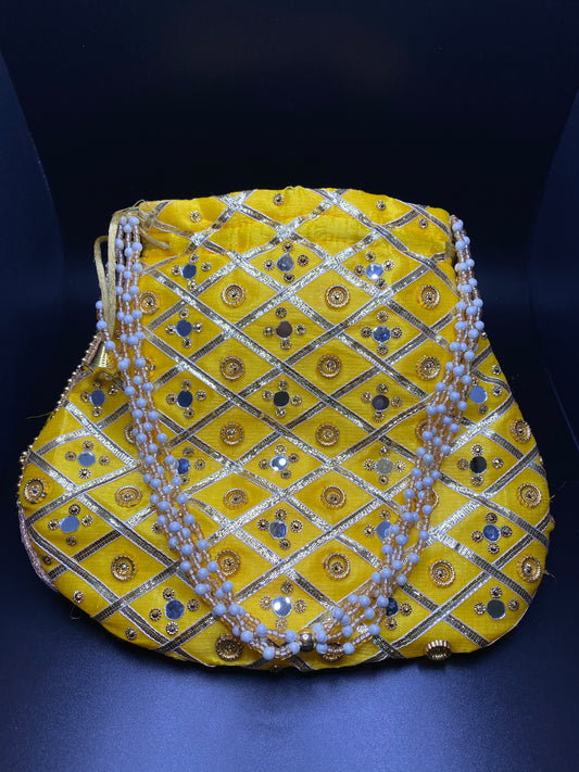 Yellow Dazzling Desi Purse