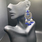 Silver and Blue Jhumkas