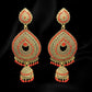Gold and Red Raindrop Jhumkas