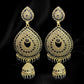 Gold and Black Raindrop Jhumkas