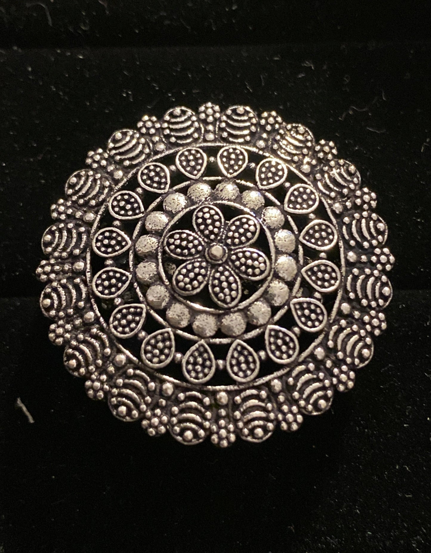 Silver Mandala Ring