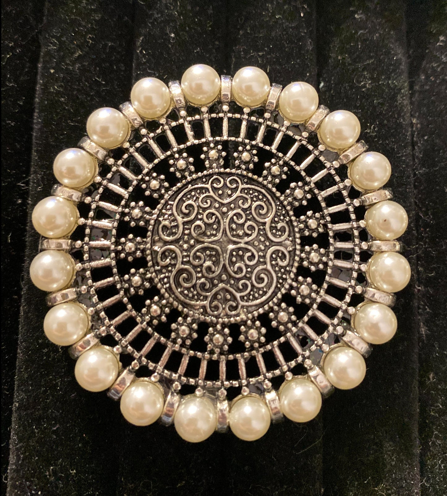 Silver Ring of Pearls Ring